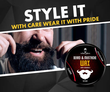 UrbanGabru Beard & Mustache Wax (50 gm) for Strong Hold | Natural Beard Wax | Enriched with Vitamin E & Omega-3 | Gives Natural Shine